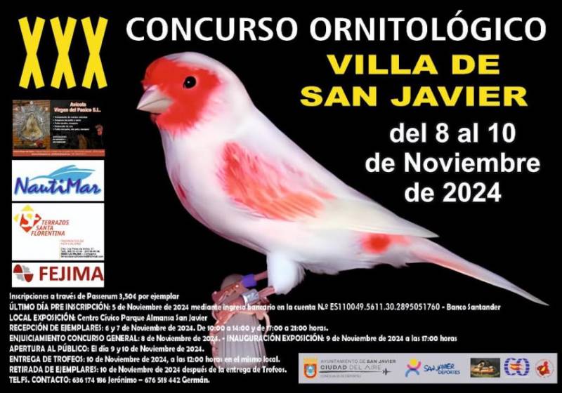 November 9 and 10 Visit the Villa de San Javier ornithology contest! 