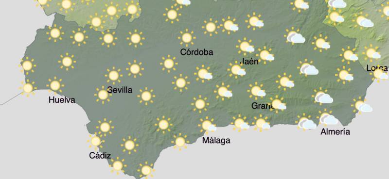 Andalucía weather forecast January 13-16: Sunny days and cold nights