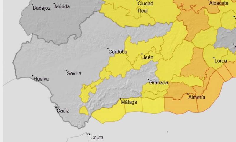 Andalusia weekly weather forecast January 27-February 2: Driving rain, storms and snow