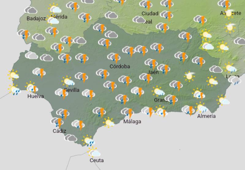 Andalucía weekend weather forecast March 13-16: Rainy start with improving conditions