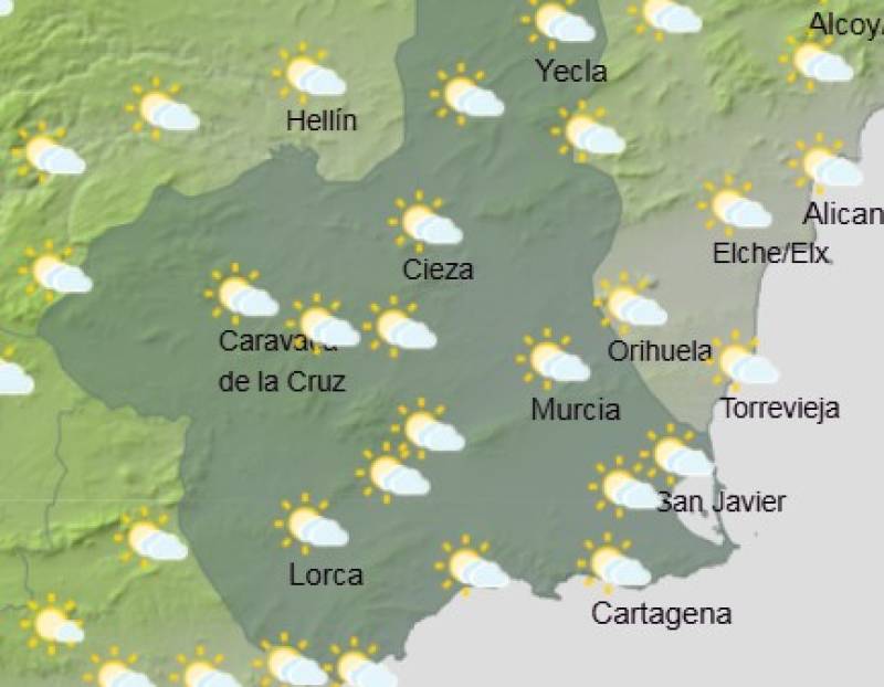 Bright, breezy and a little bit wet: Murcia weekly weather forecast November 3-6