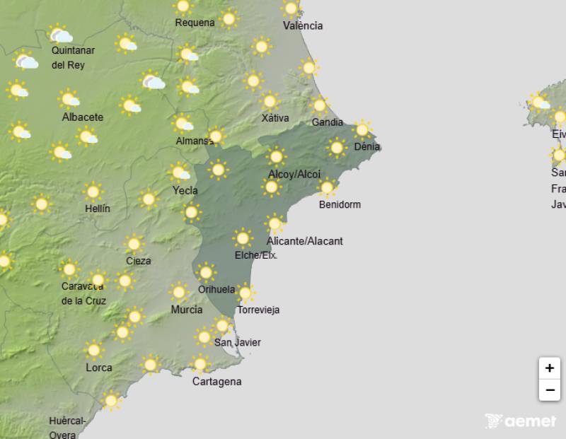 From weather warnings to spring temperatures: Alicante weather forecast December 4-8
