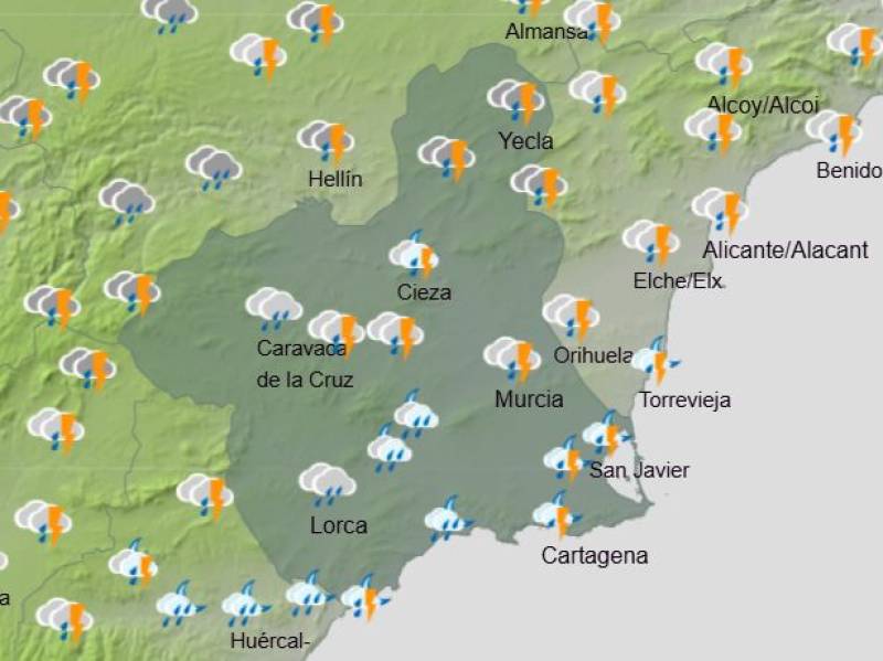 Murcia weather forecast February 5-8: Four seasons in one weekend, from rainstorms and wind alerts to 25C sunshine