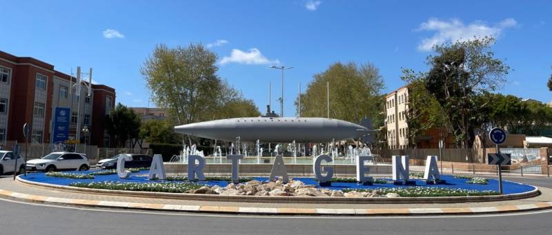 Cartagena gives its submarine roundabout a fresh sea-inspired makeover