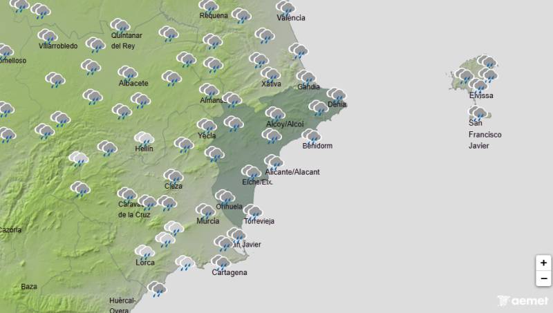 Sunshine at first before cloud and rain return: Alicante weekend weather forecast April 9-12