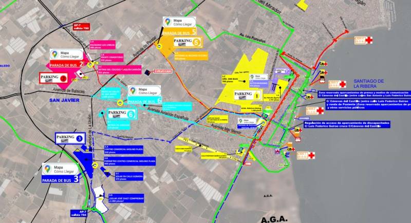 Shuttle bus services on 3rd May for the San Javier Air Show
