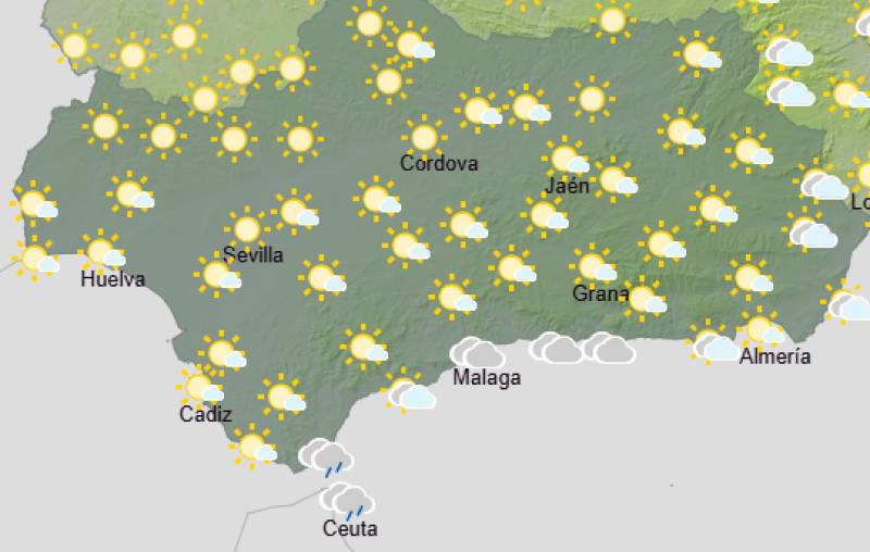 Andalucía weekly weather forecast June 8-11: Warm, mostly settled with a few showers inland