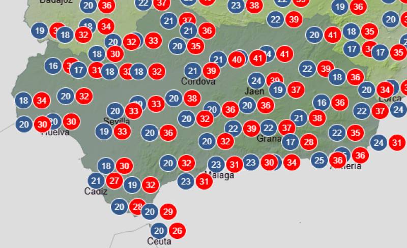 Andalucía weekly weather forecast June 22-25: Orange warnings as the heat ramps up further