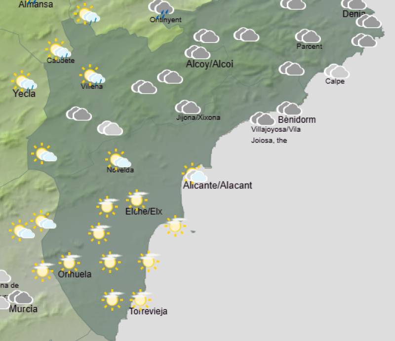 Storms on the way but plenty of sun too: Alicante weekly weather forecast August 10-13