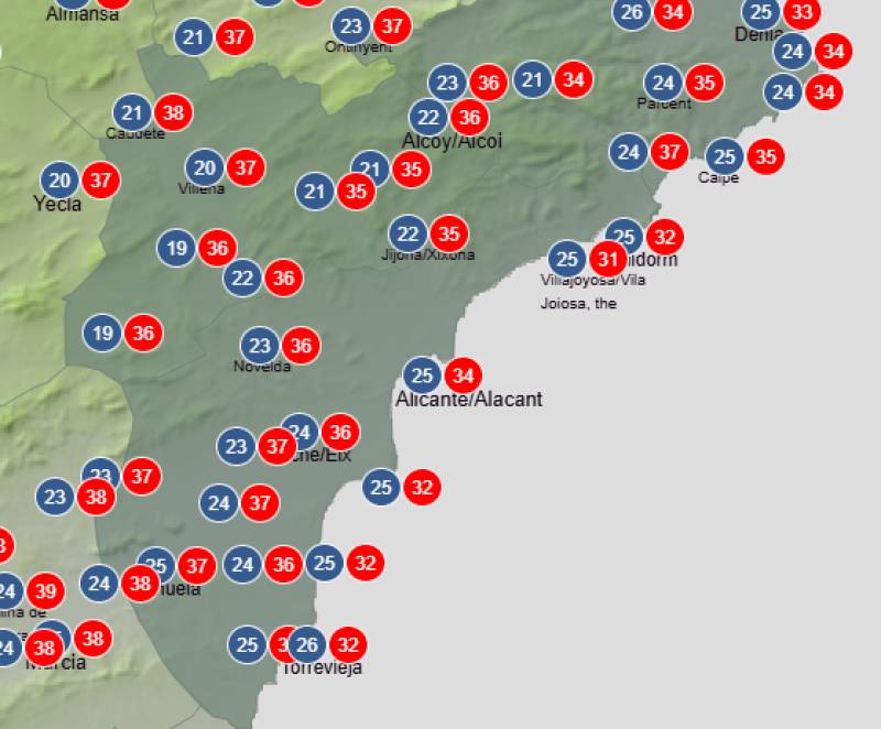 Storms on the way but plenty of sun too: Alicante weekly weather forecast August 10-13