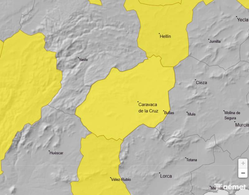 New storm warnings for Region of Murcia after rain and hail batter Northwest