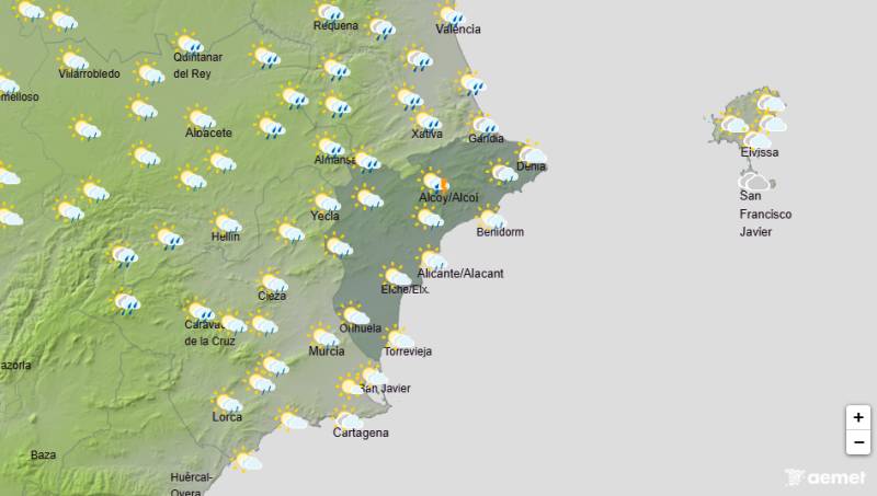 Alicante weather September 28-October 1: Warm days with showers on the way