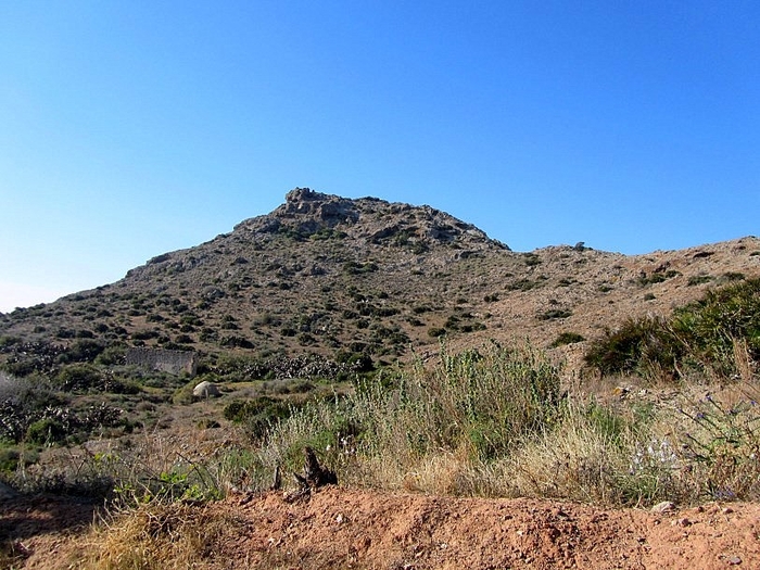 The volcano of El Carmoli on the shore of the Mar Menor